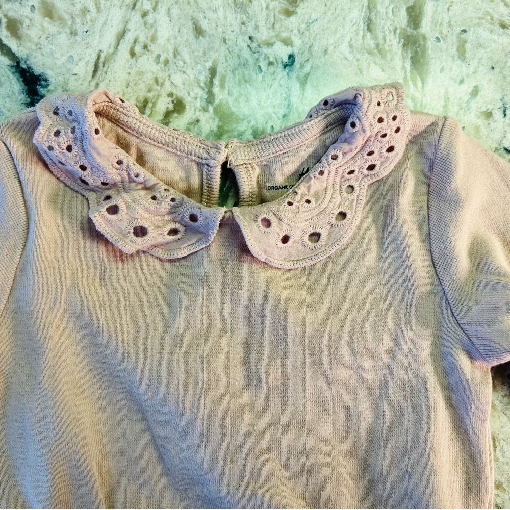 H&M Peter Pan Eyelet Collar Onesie